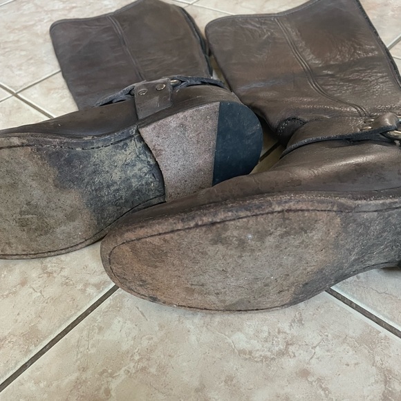 Frye Phillip Harness Tall Knee High Boots size 7.5 - Picture 4 of 7